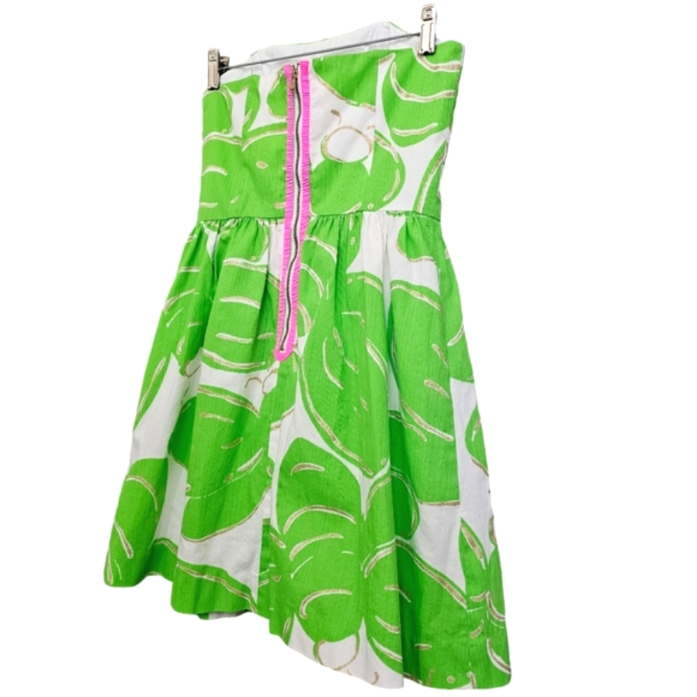 Nwot Lilly Pulitzer Strapless Stinger Bee White/Green/Gold Lottie Summer Dress - Picture 13 of 17